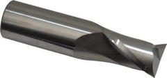 SGS - 3/4", 1" LOC, 3/4" Shank Diam, 3" OAL, 2 Flute, Solid Carbide Square End Mill - Single End, Uncoated, Spiral Flute, 30° Helix, Centercutting, Right Hand Cut, Right Hand Flute, Series 17 - USA Tool & Supply