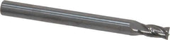 SGS - 5/32", 5/16" LOC, 3/16" Shank Diam, 2" OAL, 4 Flute, Solid Carbide Square End Mill - Single End, Uncoated, Spiral Flute, 30° Helix, Centercutting, Right Hand Cut, Right Hand Flute, Series 16 - USA Tool & Supply