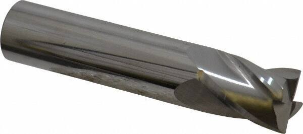 SGS - 5/8", 3/4" LOC, 5/8" Shank Diam, 3" OAL, 4 Flute, Solid Carbide Square End Mill - Single End, Uncoated, Spiral Flute, 30° Helix, Centercutting, Right Hand Cut, Right Hand Flute, Series 16 - USA Tool & Supply