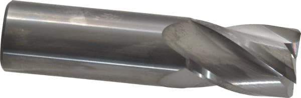 SGS - 3/4", 1" LOC, 3/4" Shank Diam, 3" OAL, 4 Flute, Solid Carbide Square End Mill - Single End, Uncoated, Spiral Flute, 30° Helix, Centercutting, Right Hand Cut, Right Hand Flute, Series 16 - USA Tool & Supply