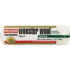 Wooster Brush - 1/2" Nap, 14" Wide Paint Roller - Semi-Rough Texture, Synthetic Knit - USA Tool & Supply