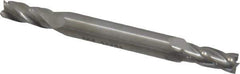 SGS - 13/64", 1/2" LOC, 1/4" Shank Diam, 2-1/2" OAL, 4 Flute, Solid Carbide Square End Mill - Double End, Uncoated, Spiral Flute, 30° Helix, Centercutting, Right Hand Cut, Right Hand Flute, Series 14 - USA Tool & Supply