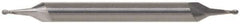 SGS - 7/16" Diam, 9/16" LOC, 2 Flute Solid Carbide Ball End Mill - Uncoated, Double End, 2-3/4" OAL, 7/16" Shank Diam, Spiral Flute - USA Tool & Supply