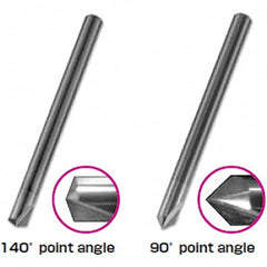 Tungaloy - 3mm Body Diam, 140°, 38.1mm OAL, Solid Carbide Spotting Drill - USA Tool & Supply