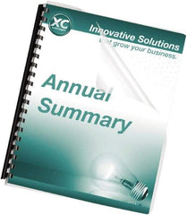 FELLOWES - 0.9" Long x 8" Wide Binding System Cover - Clear - USA Tool & Supply