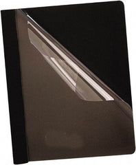 OXFORD - 11" Long x 8" Wide Report Cover with Tang/Prong Binding - Black - USA Tool & Supply