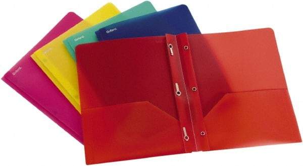 OXFORD - 8-1/2" Long x 11" Wide Report Cover with Tang/Prong Binding - Assorted Colors - USA Tool & Supply