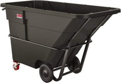 Suncast - 1,400 Lb Load Capacity, 43 Bushels, 2 Cu Yd, Polyethylene Tilt Truck - 47.4" Wide x 86" Long x 50.1" High, Matte Gray - USA Tool & Supply