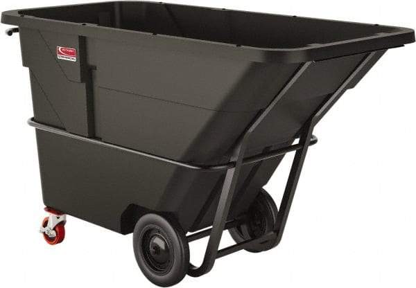 Suncast - 2,200 Lb Load Capacity, 33 Bushels, 1-1/2 Cu Yd, Polyethylene Tilt Truck - 41.28" Wide x 85.87" Long x 49" High, Matte Gray - USA Tool & Supply