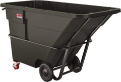 Suncast - 1,300 Lb Load Capacity, 33 Bushels, 1-1/2 Cu Yd, Polyethylene Tilt Truck - 41.28" Wide x 85.87" Long x 47.89" High, Matte Gray - USA Tool & Supply