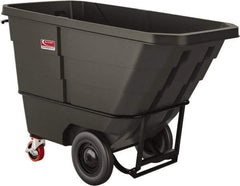 Suncast - 2,200 Lb Load Capacity, 22 Bushels, 1 Cu Yd, Polyethylene Tilt Truck - 33.87" Wide x 70" Long x 45.16" High, Matte Gray - USA Tool & Supply