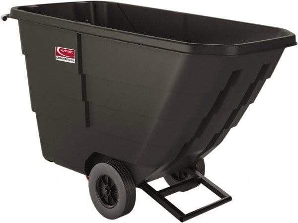 Suncast - 750 Lb Load Capacity, 16 Bushels, 0.75 Cu Yd, Polyethylene Tilt Truck - 31" Wide x 69.3" Long x 41" High, Matte Gray - USA Tool & Supply
