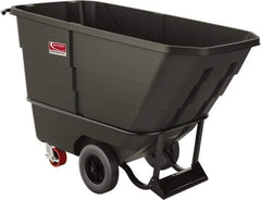 Suncast - 800 Lb Load Capacity, 11 Bushels, 0.5 Cu Yd, Polyethylene Tilt Truck - 27.76" Wide x 59.2" Long x 34.86" High, Matte Gray - USA Tool & Supply