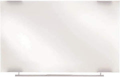 ICEBERG - 36" High x 48" Wide Dry Erase - Glass, Includes Marker, Eraser & Rail & Mounting Kit - USA Tool & Supply