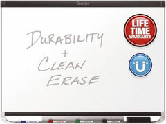 Quartet - 48" High x 96" Wide Magnetic Dry Erase Board - Melamine, Includes Chisel-Tip Dry-Erase Markers, Two Magnets, Accessory Tray & Mounting Kit - USA Tool & Supply