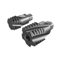 Iscar - MT-ISO-MM Grade IC908 Carbide Thread Milling Tip Insert - TiAlN Finish, 4 Flutes, 10mm Cutting Diam, 5mm Depth of Cut, 12.75mm Extension - USA Tool & Supply