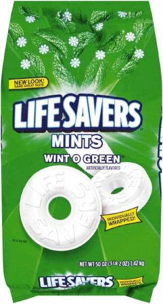 LifeSavers - Candy - Hard Candy, Wint-O-Green, 50oz Bag - USA Tool & Supply