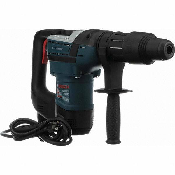 Bosch - 120 Volt 1-9/16" Keyless Chuck Electric Rotary Hammer - 0 to 3,600 BPM, 0 to 350 RPM - USA Tool & Supply