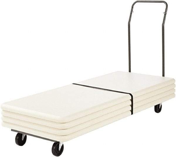 ALERA - 600 Lb Capacity Steel Folding Table Cart - Steel Deck, 20-3/4" OAW, 75-3/8" Platform Length x 8" Platform Height, Steel Casters - USA Tool & Supply