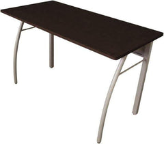 Linea Italia - Woodgrain Laminate Rectangular Desk - 47-1/4" Wide x 23-5/8" Deep x 29-1/2" High, Mocha & Gray - USA Tool & Supply