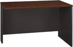Bush Business Furniture - Laminate Over Wood Return/Bridge Shell Desk - 47-3/4" Wide x 23-3/8" Deep x 29-7/8" High, Hansen Cherry & Graphite Gray - USA Tool & Supply