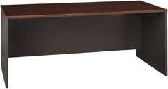 Bush Business Furniture - Laminate Over Wood Desk Shell - 71-1/8" Wide x 29-3/8" Deep x 29-7/8" High, Hansen Cherry & Graphite Gray - USA Tool & Supply