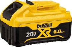 DeWALT - 20 Volt Lithium-Ion Power Tool Battery - 6 Ahr Capacity, 1 hr Charge Time, Series 20V Max - USA Tool & Supply