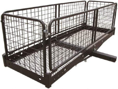 Erickson Manufacturing - Steel Folding Cargo Carrier - 20" Wide x 60.0" Long, Black, For Use with 2" Receivers - USA Tool & Supply