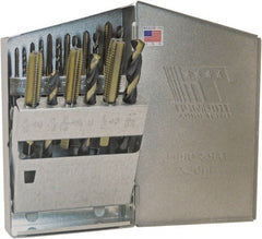 Triumph Twist Drill - 135° Point, Bronze/Black Oxide Finish, High Speed Steel Jobber Length Drill Bit Set - USA Tool & Supply