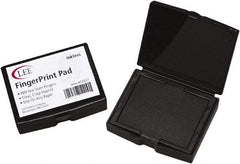 LEE - 2" Wide x 1/2" High x 1/2" Deep, Inked Fingerprint Pad - Plastic, Black - USA Tool & Supply
