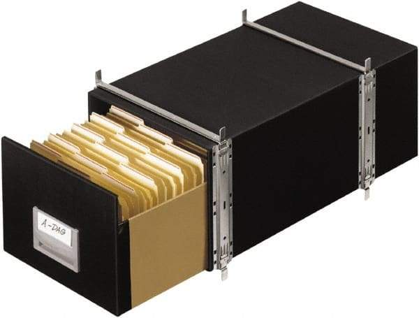 BANKERS BOX - 1 Compartment, 17" Wide x 11-1/8" High x 25-1/2" Deep, Storage Box - Steel Frame, Black - USA Tool & Supply