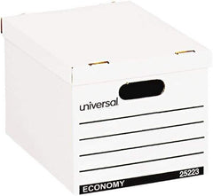 UNIVERSAL - 1 Compartment, 12" Wide x 10" High x 15" Deep, Storage Box - Corrugated Fiberboard, White - USA Tool & Supply