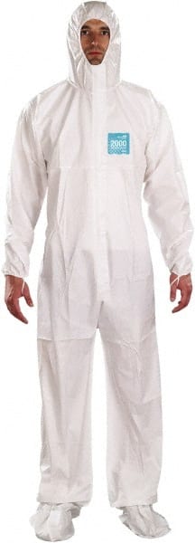 Ansell - Size L Film Laminate Chemical Resistant General Purpose Coveralls - USA Tool & Supply