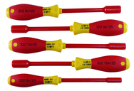 Insulated Nut Driver Metric Set Includes: 6.0 - 10.0mm. 5 Pieces - USA Tool & Supply