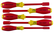 Insulated Nut Driver Inch Set Includes: 7/32" - 1/2". 5 Pieces - USA Tool & Supply