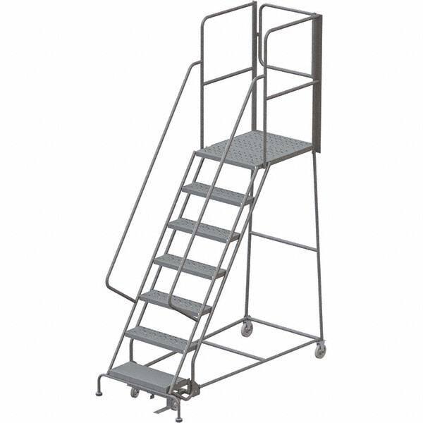 TRI-ARC - Rolling & Wall Mounted Ladders & Platforms Type: Rolling Warehouse Ladder Style: Rolling Platform Ladder - USA Tool & Supply