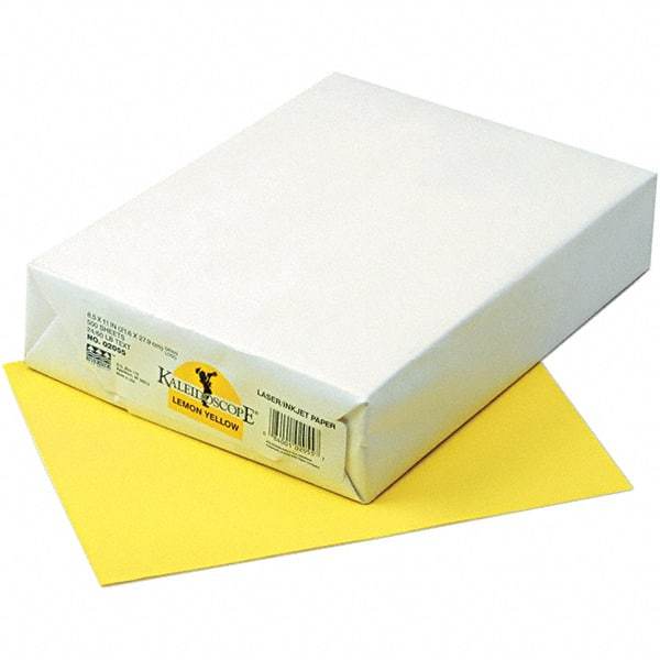 Pacon - 8-1/2" x 11" Lemon Yellow Colored Copy Paper - Use with Laser Printers, Copiers, Inkjet Printers - USA Tool & Supply