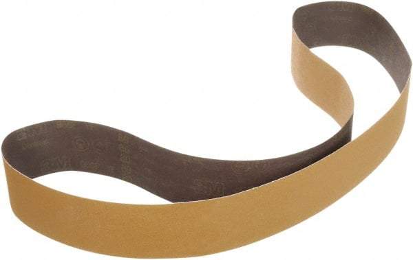 3M - 4" Wide x 132" OAL, 36 Grit, Ceramic Abrasive Belt - Ceramic, Coated, YF Weighted Cloth Backing, Series 966F - USA Tool & Supply