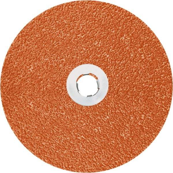 3M - 5" Diam 7/8" Hole 36+ Grit Fiber Disc - Ceramic, 12,000 Max RPM, Series 787C - USA Tool & Supply