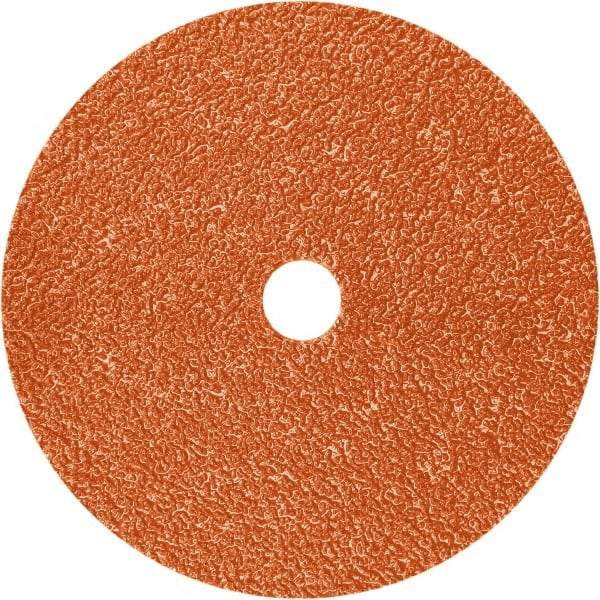 3M - 4-1/2" Diam 60+ Grit Fiber Disc - Ceramic, 13,300 Max RPM, Series 787C - USA Tool & Supply