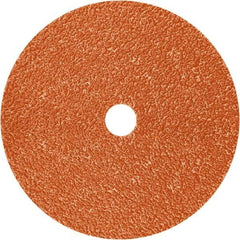 3M - 4-1/2" Diam 120+ Grit Fiber Disc - Ceramic, 13,300 Max RPM, Series 787C - USA Tool & Supply