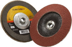3M - 60 Grit, 7" Disc Diam, 5/8-11 Center Hole, Type 29 Ceramic Flap Disc - 8,500 Max RPM, Polyester Backing, Arbor Attaching System, Coated - USA Tool & Supply