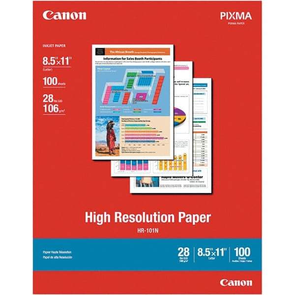 Canon - 8-1/2" x 11" White Photo Paper - Use with Canon Pixma Printers - USA Tool & Supply