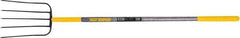 True Temper - Manure Fork with 48" Long Wood Handle - 5 Tines, 12" Tine Length - USA Tool & Supply