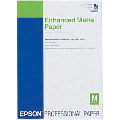 Epson - 11-3/4" x 16-1/2" White Photo Paper - Use with Inkjet Printers - USA Tool & Supply