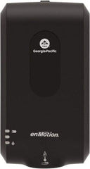 Georgia Pacific - 1000 to 1200mL Foam Hand Sanitizer Dispenser - Plastic, Wall Mounted, Black - USA Tool & Supply