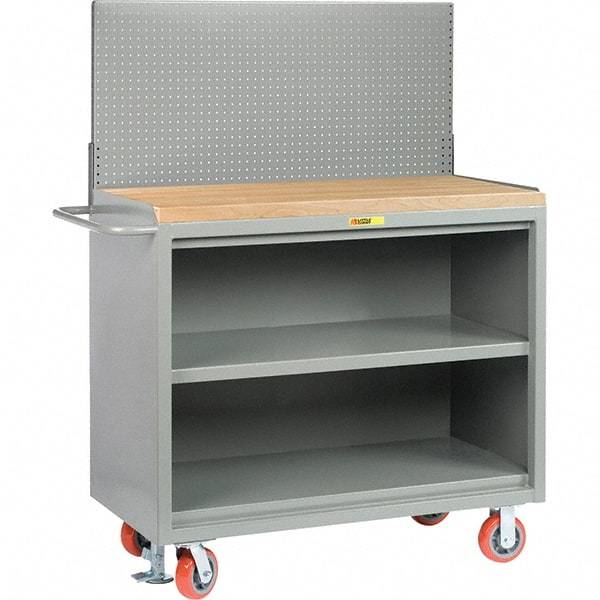 Little Giant - 3,600 Lb Capacity Mobile Service Bench - 41" Wide x 24" Deep x 43" High, Steel, Gray - USA Tool & Supply