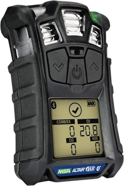 MSA - Audible, Vibration & Visual Alarm, LCD Display, Multi-Gas Detector - Monitors LEL & Oxygen - USA Tool & Supply