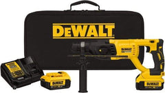 DeWALT - 20 Volt 1" SDS Plus Chuck Cordless Rotary Hammer - 0 to 5,550 BPM, 0 to 1,500 RPM, Reversible - USA Tool & Supply