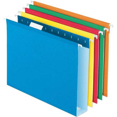 Pendaflex - 8-1/2 x 11", Letter Size, Assorted Colors, Hanging File Folder - 11 Point Stock, 1/5 Tab Cut Location - USA Tool & Supply